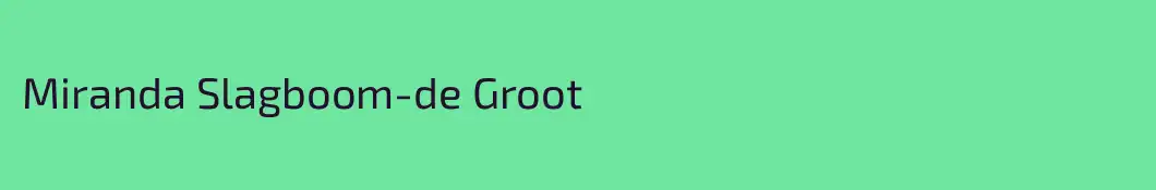 Miranda Slagboom-de Groot